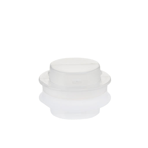 EZBio® GL45 Open Cap & Closed Adapter, White PP for Plastic Bottles