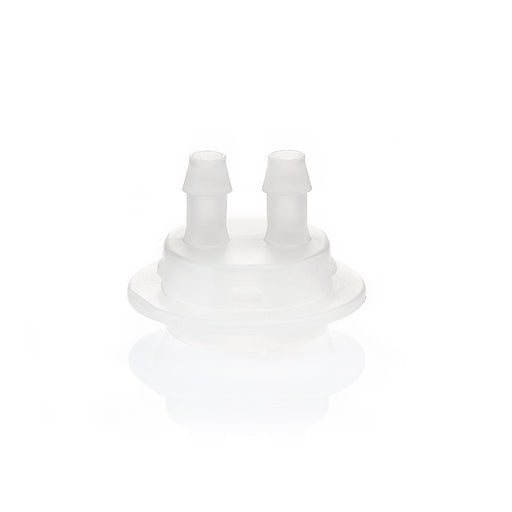 EZBio® GL45 Open Cap & Molded 2x 1/4" HB, Natural Polypropylene (PP) for Plastic Bottles
