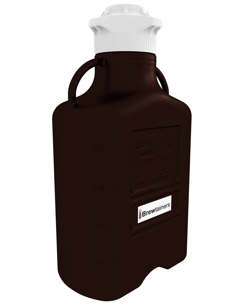 Brewtainers Polypropylene Dark Amber Light Blocking 20L (7 Gal Max ...