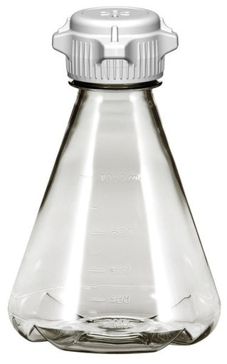 1L EZclear® Baffled Erlenmeyer Flask w/ 53B Vented VersaCap®, Sterile