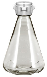 6/case 2L EZclear® Baffled Erlenmeyer Flask w/ 53B Vented VersaCap®, Sterile
