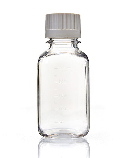 EZBio® Bottle, PETG, 250mL, 38-430 Neck, Closed Cap, Sterile, 30/cs