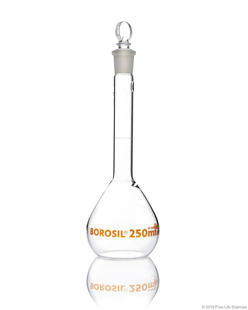 Volumetric Flask, Wide Neck, With Glass I/C Stopper, Class A, Ind