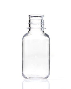 EZBio® Square Bottle, 250mL, PETG, Non-Sterile, 38-430mm Neck, No Cap, 30/cs