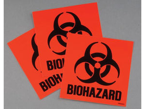 Label Kit for Biohazard cans, 3 labels and instructions, Code Compliant for California