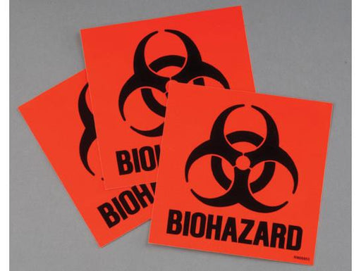 Label Kit for Biohazard cans, 3 labels and instructions, Code Compliant for California - SolventWaste.com
