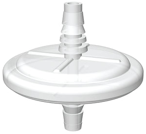 EZFlow® 1.0µm Polytetrafluoroethylene (PTFE) Vent Filter, 50mm Polypropylene (PP) Housing, 1/4" to 1/2" Stepped Barb, Non Sterile, 5/PK