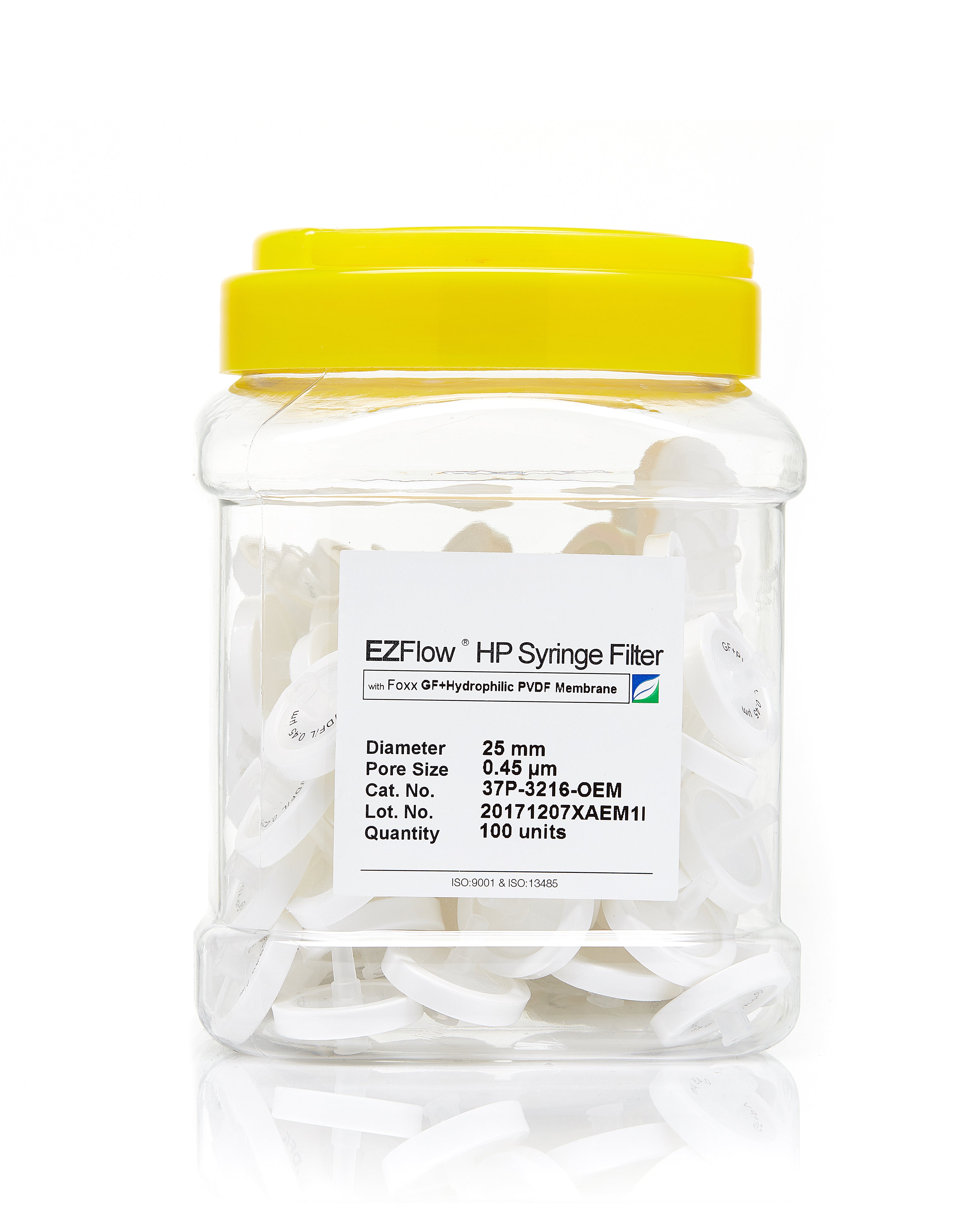 spiral【CRDP】1ml EZFlow® 25mm HP Syringe Filter, .45μm Hydrophilic Polyvinylidene