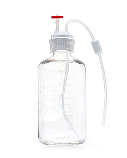 EZBio®, Single-Use Bottle Assembly, 2L, 53B VersaCap, Polycarbonate (PC), Vented w/ DipTube, 10/cs