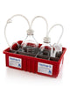 Vactrap™ G, 2L + 1L, Glass Bottles, Red Bin, GL45 Cap w/1/4