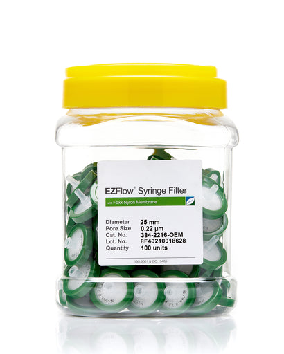 EZFlow® 25mm Syringe Filter, .2μm Nylon 100/pack