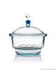 Borosil® Desiccator Vacuum, Stopcock with Polytetrafluoroethylene (PTFE) spindle and Porcelain plate, 300 mm, Borosilicate