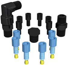 EZwaste® Safety Vent Replacement Fittings Kit - 1/8'' OD and 1/4'' Fittings