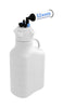 EZwaste® Safety Vent Carboy 5L High Density Poly Ethylene (HDPE) with VersaCap® 83B, 4 ports for 1/8