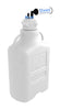 EZwaste® HD Safety Vent Carboy 20L High Density Poly Ethylene (HDPE) with VersaCap® 83B, 6 ports for 1/8