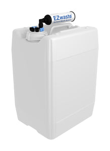 EZwaste® UN/DOT, VersaCap® S70 , 4 ports for 1/8" OD Tubing, 4 ports for 1/4" OD Tubing with 20L Container