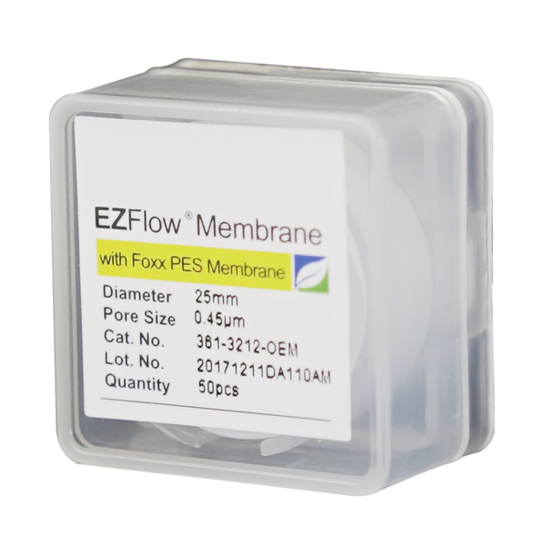 EZFlow® Membrane Disc Filter, PES, 0.45µm, 25mm, Non-Sterile, 50/pk ...