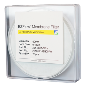 EZFlow® Membrane Disc Filter, PES, 0.45µm, 90mm, Non-Sterile, 25/pk