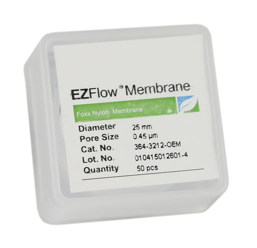50 pack EZFlow® 25mm 0.45µm Nylon Membrane Disc Filter