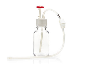 EZBio® MTO 250mL Bottle Assembly, 38-430 VersaCap®, w/ Pinch Pipe, 10/CS