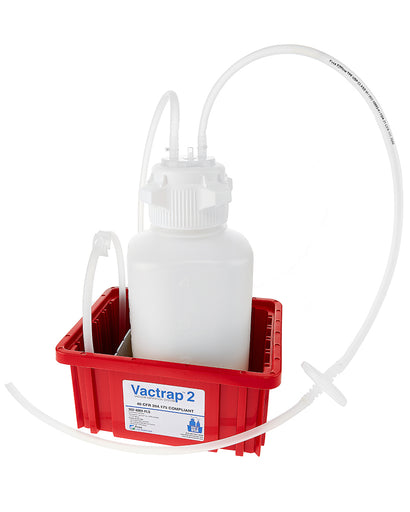 Vactrap2™, Polypropylene (PP) (Autoclavable), 4L, Red Bin, 1/4" ID Tubing