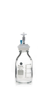 HPLC Solvent Reservoir Bottle Assembly, GL45, 500mL Clear, Class VI Polytetrafluoroethylene (PTFE) Adapter,  1 Ports for 3.2mm(1/8