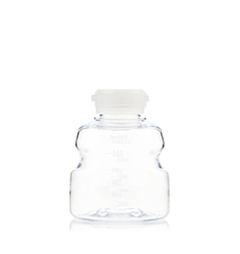 EZBio®pure Titanium Round Bottle, PETG, 500mL, GL45 Neck with Cap, Sterile