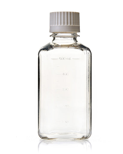 EZBio® Bottle, PETG, Sterilized, 500mL, Closed Cap
