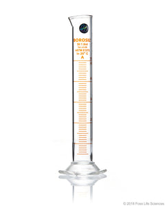 Graduated Measuring Cylinder Hexagonal Base, 50 mL Borosilicate, CS/5, To Contain