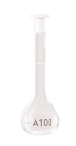 Borosil® Flasks, Volumetric, Class A, Clear, Polypropylene (PP) Stopper, 20mL, 10/19, Batch Cert, CS/5