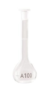 Borosil® Flasks, Volumetric, Class A, Clear, Polypropylene (PP) Stopper, 200mL, 14/23, Batch Cert, CS/10