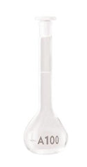 Borosil® Flasks, Volumetric, Class A, Clear, Polypropylene (PP) Stopper, 25mL, 10/19, Ind. Cert, CS/5