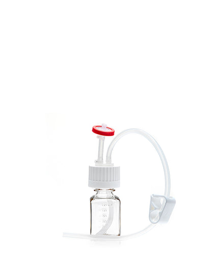 EZBio® Single-Use Bottle Assembly - 60mL 38-430 VersaCap PETG Vented w/DipTube - 10/cs