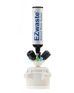 EZWaste® Universal Stackable HPLC VersaCap® 83B Solvent Waste Cap Assembly, W/ Exhaust Filter, 6 X OD Tube-3.2 mm (1/8
