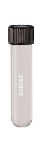 Borosil® Tubes, Culture, Round Bottom, Clear, Polytetrafluoroethylene (PTFE)-Lined Polypropylene (PP) Screw Caps, 150mL, CS/50