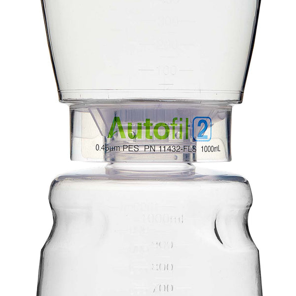 Autofil® 2 Bottle Top Filtration, Full Assembly, 1L, 0.45 µm PES Unit, Sterile, 12/cs