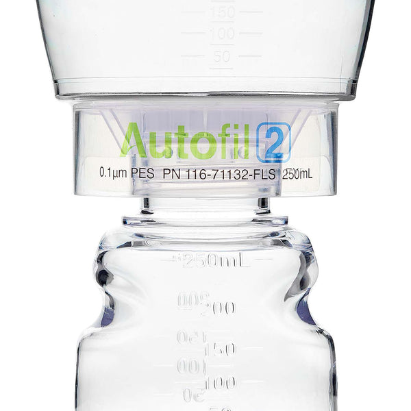 Autofil® 2 Bottle Top Filtration, Full Assembly, 250 mL, 0.45 µm PES Unit, Sterile, 12/cs