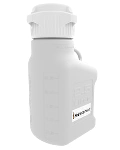 Brewtainers Polypropylene 2.5L (.86 Gal Max) Homebrew Yeast Container with leakproof Tight Sealed 83B Cap