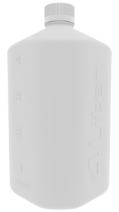 4L High Density Poly Ethylene (HDPE) Boston Square Bottle