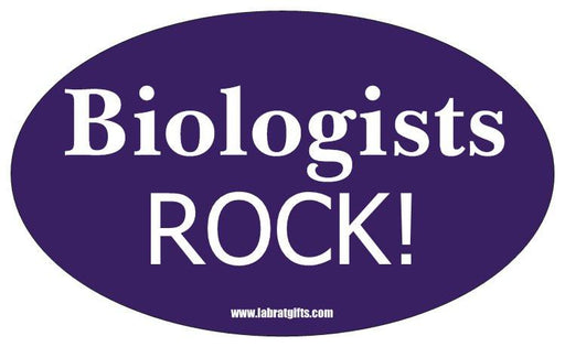 "Biologists Rock" - Oval Sticker Default Title - LabRatGifts