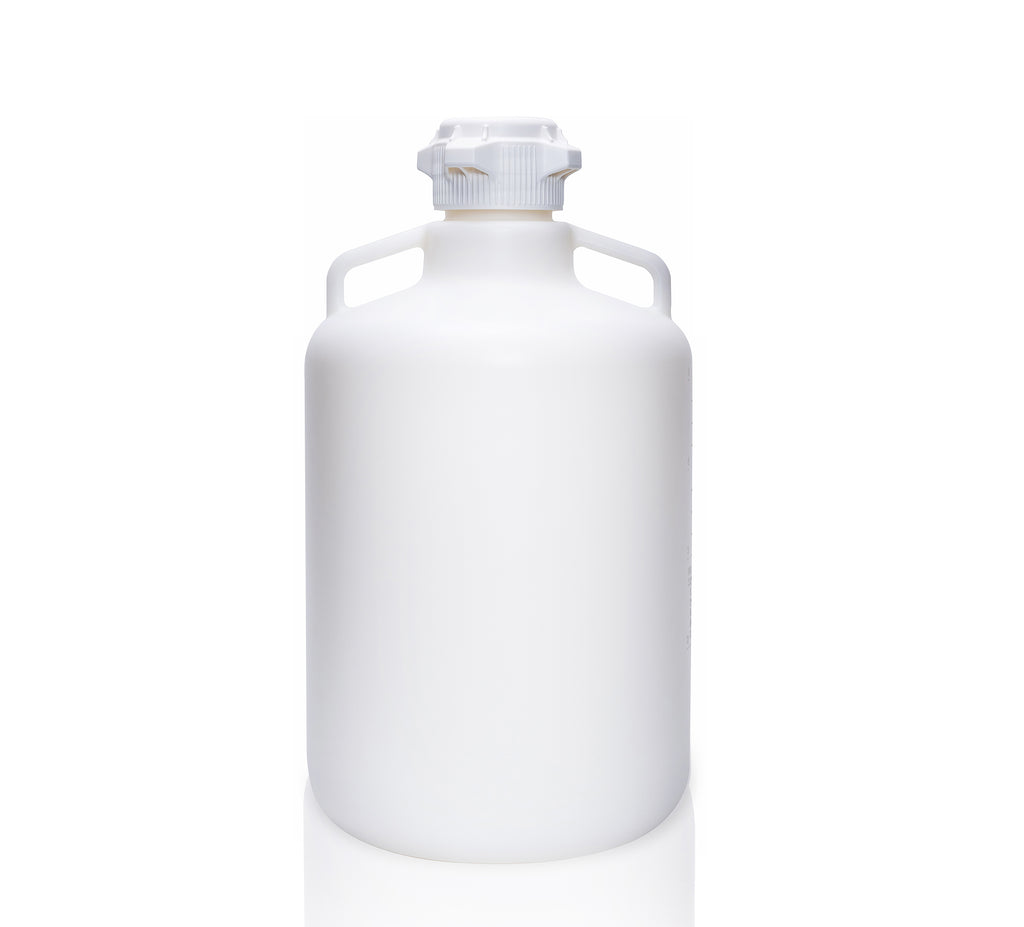 Carboy Science EZLabpure™ 20 L Round Carboy, HDPE, Foxx 83B VersaCap, 1/EA | 152-C191-FLS