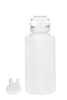 Round EZLabpure™ Polypropylene (PP) Vacuum Bottle, 1 L, Open VersaCap® 53B, With Closed and 2x5/16