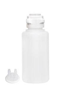 Round EZLabpure™ Polypropylene (PP) Vacuum Bottle, 1 L, Open VersaCap® 53B, With Closed and 2x5/16