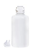 Round EZLabpure™ Polypropylene (PP) Vacuum Bottle, 2 L, Open VersaCap® 53B, With Closed and 2x5/16