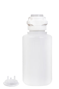 Round EZLabpure™ Polypropylene (PP) Vacuum Bottle, 4 L, Open VersaCap® 83B, With Closed and 2x1/4