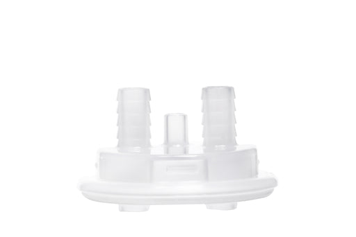 Round EZLabpure™ Polypropylene (PP) Vacuum Bottle, 4 L, Open VersaCap® 83B, With Closed and 2x1/2" HB Adapters, 1/EA