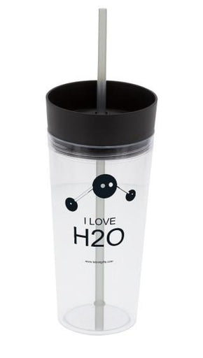 "I ♥ H2O" - 22oz Large Tumbler (black) Default Title - LabRatGifts