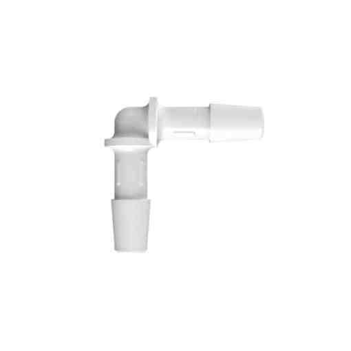 1/4" ID, Equal 90 Degree Elbow Fitting, Polypropylene (PP)