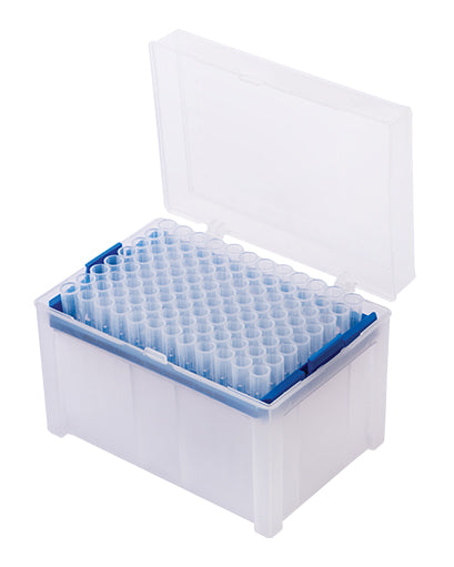 Abdos Low Retention Racked Filtered Micro Pipette Tips,  2-50μl, Beveled, Graduated, Gamma Sterilized, 960/CS