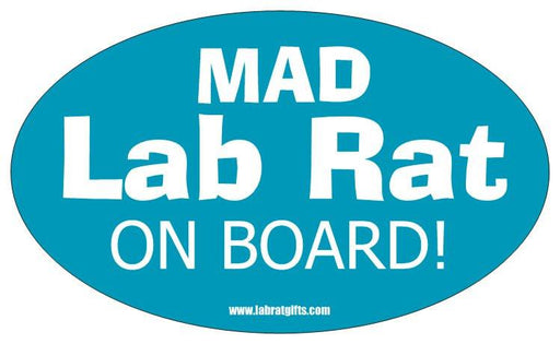 "Mad Lab Rat on Board" - Oval Sticker Default Title - LabRatGifts